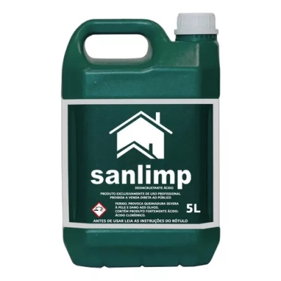 Limpa Pedras Sanlimp Acido Muriático Concentrado 5L