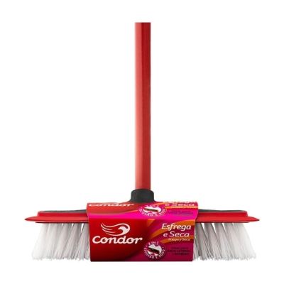 Vassoura Esfrega e Seca c/ Cabo - Condor 