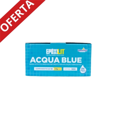 Epoxilit Massa Acqua Blue 1kg - Massa Epoxi Subaquática