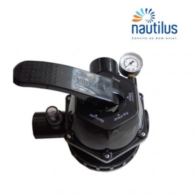 Válvula Bip. Parafusada c/ Manômetro F450 a F720X 1 1./2 ABS - Nautilus